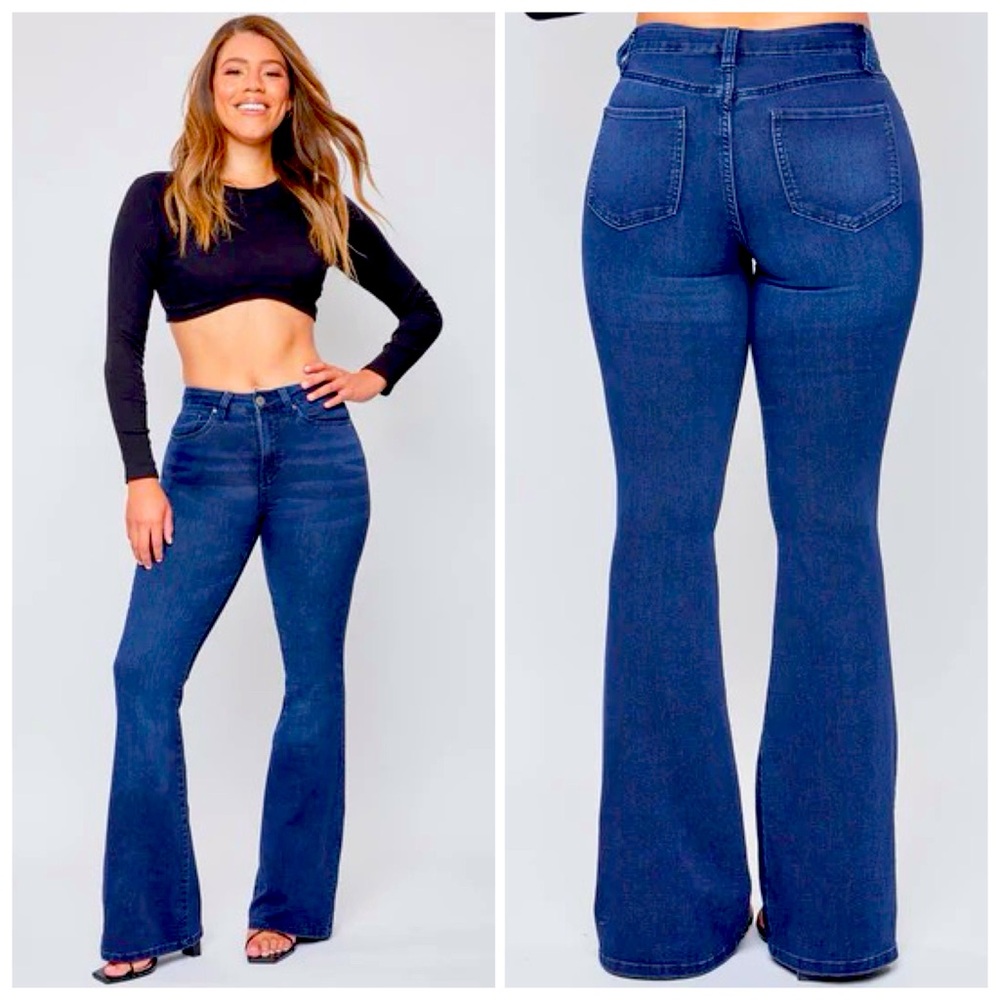 YMI ESSENTIAL HIGH RISE FLARE JEANS